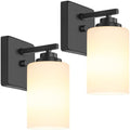 VerRon Wall Sconces Set of 2 with White Glass Shade for Bathroom by WelcometoVerRon