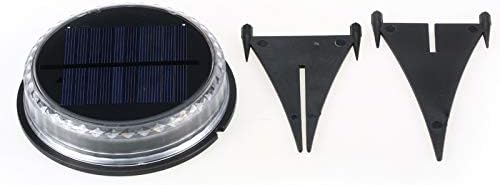 Solar Ground Lights LED Warm White 17 Beads IP68 Outdoor Landscape Disk Light for Pathway Yard Deck Patio Walkway (8 PCS) - Image 6