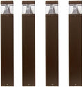 Solus Square Tunable LED Bollard – Switchable Wattage (12W–22W), 1600–3000 Lumens – Adjustable CCT 3000K/4000K/5000K – Black or Bronze – ETL Listed Path Light (Bronze, Square / 4 Pack) by Solus