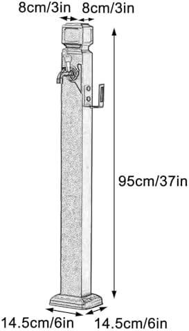 Stainless Steel Wall Fountain for Garden and Patio Outdoor Water Tap with Hook Stylish Water Column for Backyard Decor and Irrigation - Image 2