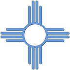 Zia Sun Metal Powder Coated Sign (30" x 30", Light Blue) by LewisDesignCompany
