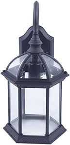 Outdoor Wall Light Fixtures Black 16" H Exterior Wall Lantern Waterproof Outside Wall Sconce Wall Mount Porch Lights w/Glass Shade for House, Garage - Image 6