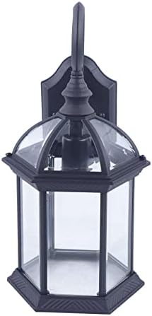 Outdoor Wall Light Fixtures Black 16" H Exterior Wall Lantern Waterproof Outside Wall Sconce Wall Mount Porch Lights w/Glass Shade for House, Garage - Image 6