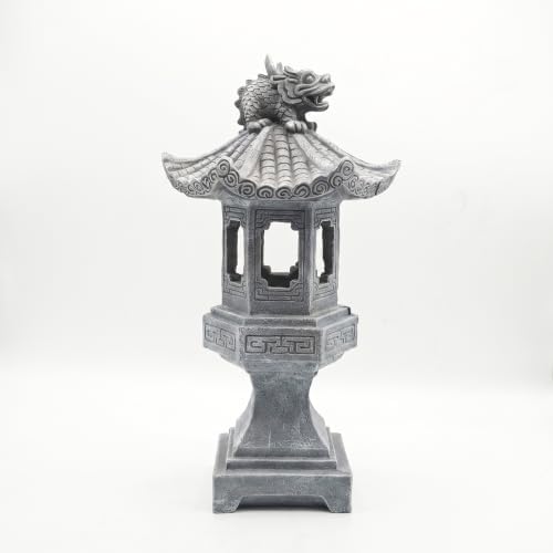 Japanese Resin Pagoda Lantern Garden Statue by Unknown