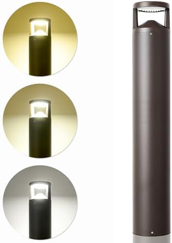 LED Bollard Landscape Pathway Light, 24W 42inch, 0-10V Dimmable, 3CCT by LEDFlyingDirect