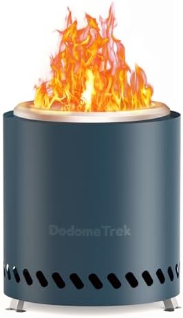 Tabel Top Fire Pit Mini, Portable Firepit Outdoor, 8.7 Inch Tabletop Firepit Blue by DodomeTrek
