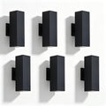 Modern Outdoor Wall Light Fixtures, 6 Pack Wall Light Fixtures with Up and Down 7W LED Bulbs, Wall Sconce for Porch, Garage, Garden by Unknown