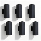 Modern Outdoor Wall Light Fixtures, 6 Pack Wall Light Fixtures with Up and Down 7W LED Bulbs, Wall Sconce for Porch, Garage, Garden by Unknown