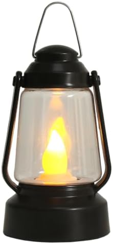 6 inch Retro Lantern LED Candle Lanterns Indoor Decor Lantern Outdoor Hanging Lanterns 12 Pcs Decorative Lantern for Wedding Decor, Halloween, Christmas and Various Holiday Parties. (Black, Large) - Image 5