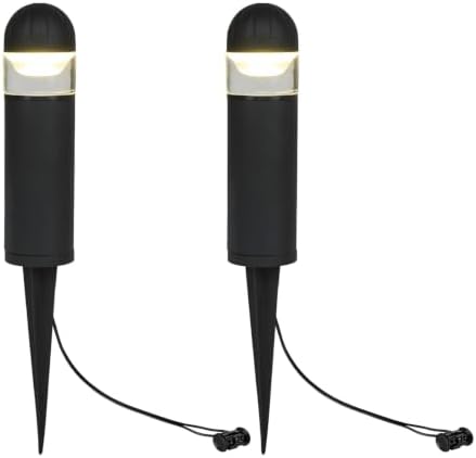 Low Voltage Landscape Lighting Aluminum LED Bollard Lights 2 Pack by MULANDI