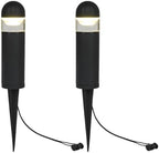 Low Voltage Landscape Lighting Aluminum LED Bollard Lights 2 Pack by MULANDI
