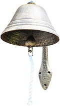 Cast Iron Rustic Metal Wall Bell Hanging Classic Dinner Chime Decoration for by IEUDNS