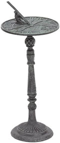 Ebros Gift 22.75" Tall Cast Iron Rustic Cottage Villa Whimsical Dragonfly Sundial Garden Decor Statue with Roman Numerals for Lawn Pool Patio Outdoors Decor by EbrosGift