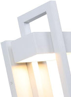 LamQee Outdoor Wall Lights Modern Exterior Lighting Fixtures, 3000K Integrated LED Outdoor Wall Sconce Lighting, Matte White Outside Wall Mount Lights for House Front Door Porch Garage Patio 1 Pack - Image 3