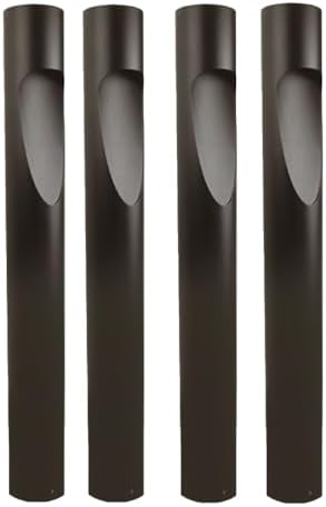 Solus Architectural LED Bollard Light – Tunable Color Temperature 3000K/4000K/5000K, 20W Integrated LED, ETL Listed, 180° Light Distribution, Black or Bronze, Surface Mount (Bronze, 4 Pack) by Solus