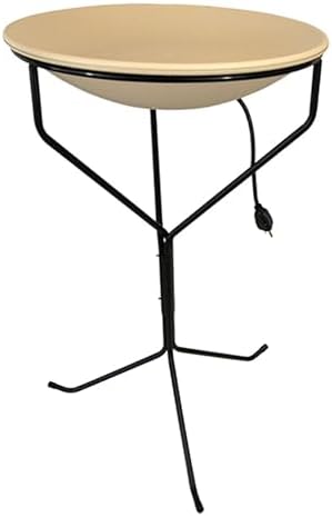 BestNest Heated Bird Bath with Metal Stand and 25' Lock-N-Dry Cord – 20" Diameter, Thermostatically Controlled Heater for Winter Use, Outdoor Bird Bath with Safe Power Connection - Image 4