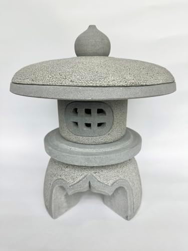 15.7-inches Green Sandstone Pagoda Lantern Garden Statue Outdoor, Garden Landscape Decorative Lamp Ornament for Balcony, Patio, Porch Lawn Decoration (Style 4) by NATURALMARBLE