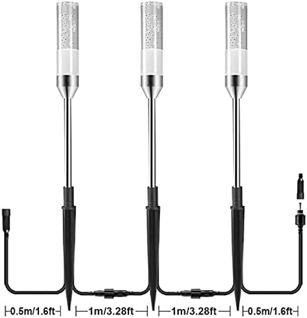 3 Pack Extension Path Lamps Landscape Path Lights, Connect 24 Lamps on One Adapter, IP65 Waterproof LED Path Lights for Lighting Up Your Garden, Pathway, Walkway (Warm White) - Image 3