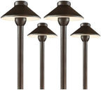 Outdoor Pathway Light – Low Voltage Landscaping Lighting (4 Pack) – Bronze by TopNotchCo