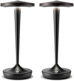 Rechargeable Table Lamp Cordless LED Touch Light Set of 2 Black by Tpczqj