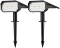 62 LED Solar Spotlights Outdoor Waterproof IP65, 3 Color 3000K/4500K/6500K & 2 Brightness, Auto-Brightness Adjustment, Solar Spot Lights Outdoor, Solar Garden Lights, 2000mAh Battery - 2 Pack by ZHWEUVE