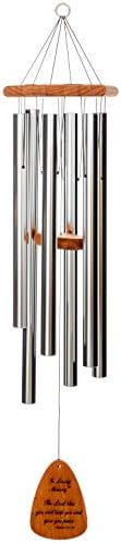 In Loving Memory 35-inch Windchime, Silver w/The Lord Bless You and Keep You… by WindRiver