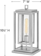 Hinkley Republic Medium 12V Outdoor Pier Mount Lantern, Satin Nickel Finish - Image 3