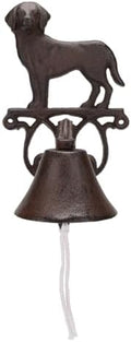 BRASSTAR Cast Iron Door Bell Dog Shape Dinner Bell Rustic Brown Farmhouse Outside Shaking Gate Bell Wall Art Decoration TQGJPT1222 by BRASSTAR