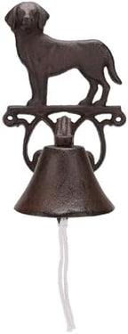 BRASSTAR Cast Iron Door Bell Dog Shape Dinner Bell Rustic Brown Farmhouse Outside Shaking Gate Bell Wall Art Decoration TQGJPT1222 by BRASSTAR