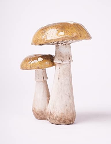 SEINHIJO Mushroom Statue Sculpture Fairy Figurine Garden Decor 7.1 Inch - Image 4
