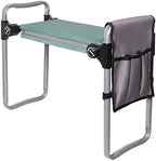 Upgrade Garden Kneeler and Seat Stool, Foldable Heavy Duty Garden Bench Workseats with Tool Pocket and Soft EVA Kneeling Pad for Senior, Gardening Lovers, Green (Wider) by DCDICLASSE