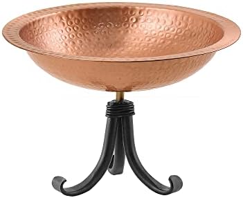 Achla Designs 201-4016 Hammered Solid Tripod Stand Birdbath, Satin Copper by ACHLADesignsHomeGarden