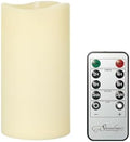 Stonebriar LED Pillar Candles — Remote & Timer, Real Wax Flameless Candles for Home Décor, Weddings & Events, Pack of 6, Ivory, 3" x 6" by StonebriarCollection