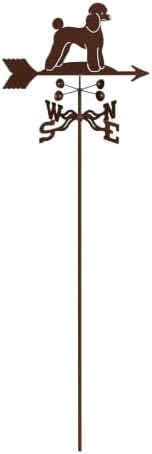 EZ Vane Steel Poodle Dog Weathervane with Wind Cups — Garden Mount by E-ZVane