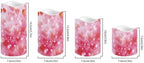 Pink Heart Flameless Candles with Remote Timer Battery Operated Fake Candles Color Changing Electric Pillar LED Candles Bulk Set of 4 Valentine's Day Decoration - Image 2
