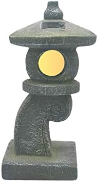 Garden Lantern Outdoor Statues Courtyard Landscape Decor Lamp Retro Zen Old Stone Finish Ornaments Patio Yard Crafts Sculptures D 22x19x35cm (22x19x35cm(9x7x14inch)) by Unknown