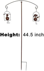 Lovely Iron Puppies Garden Balancing Stakes 44.5" High, Animals Play Seesaw Decorative Metal Yard Balancer Art, Present to Dog Lovers as Outdoor Lawn Decoration Sculpture - Image 4