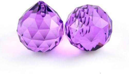 100mm Large Crystal Prism Suncatcher for Windows Hanging, Colorful Glass Crystal Sun Catcher Beads Pendants Maker Balls for Indoor Outdoor Garden Feng Shui Home Decor Purple - Image 2