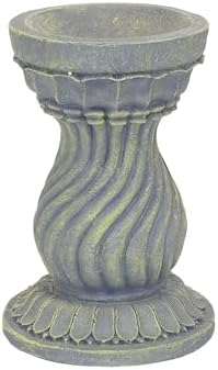 Echo Valley 9178 Serpentine Resin Pedestal Column Outdoor Décor for Lawns and Gardens for Gazing Globe or Sundial, Gray, 8.5 x 12.13 inches by EchoValleyRSRIndustries