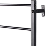 MyGift 4 Foot Tall Modern Matte Black Metal Wall Mounted Horizontal Bars Trellis, Outdoor Hanging Support Frame for Climbing Garden Plants and Crawling Vines, Set of 2 - Image 7