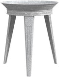 Panacea Galvanized Metal Outdoor Bird Bath, 2 Inch Bird Bath Bowl and 3 Legged Bird Bath Stand for Patio and Deck, Vintage Backyard Accessories, Gray by Panacea