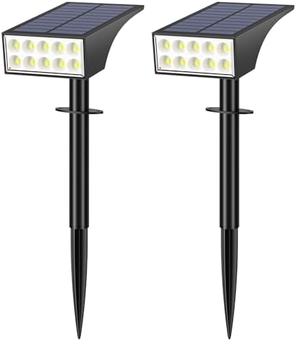 Solar Lights Outdoor Waterproof IP65, Landscape Lights, 2 Pack, Cool White by WENATY