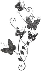 Deco 79 Metal Butterfly Home Wall Decor Indoor Outdoor Wall Sculpture with Scroll Details, Wall Art 15" x 1" x 29", Multi Colored - Image 2