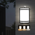 10in Dusk to Dawn Front Porch Light 15W 1200lm(75W Eqv.) 120V, 3000K/4000K/5000K Adjustable IP65 Modern Half-Cylinder Outdoor Wall Sconce Light for Exterior Hallway Corridor, ETL Listed(Black) by SOKPLY