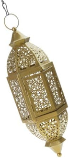 Moroccans Iron Candle Holders Hanging Lantern with Intricate Cutout Design for Romantics Home Decors and Outdoor Use by Unknown