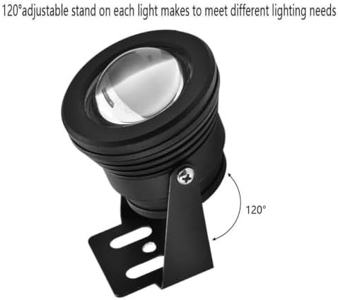 Outdoor Spotlights - LED Fountain Lamp, Submersible RGB Pool Lights, 10W Rotation Underwater Light with Remote Control, IP68 Waterproof Underwater Pond Spotlights(B,10W(12V)) - Image 5