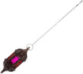 Moroccan Style Hanging Candle Holder with Glass and Iron Golden by Mobestech