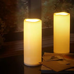 Large Outdoor Battery Operated Flameless Candles Remote 4”x10” 2 PCS White - Image 3