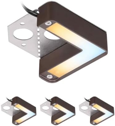 LEONLITE 4-Pack 5CCT LED Hardscape Lighting, Corner Hardscape Lights by LEONLITE