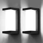 Sytmhoe Outdoor Wall Lights,2Packs 24w Exterior Light Fixture,LED Wall Sconce 3-Color-Changeable Wall Mounted Lamps,Matte Black Porch&Patio Light Outdoor,IP65 Waterproof for Hallway Stairs Gardens by SytmhoeWallLighting